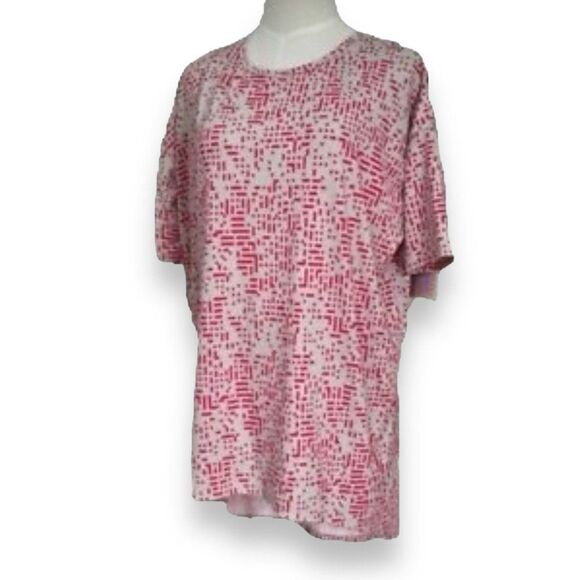 Lularoe Irma Hi-Lo Knit Oversized Tunic Tee in Geo Dash Print - S | Small - Picture 9 of 10